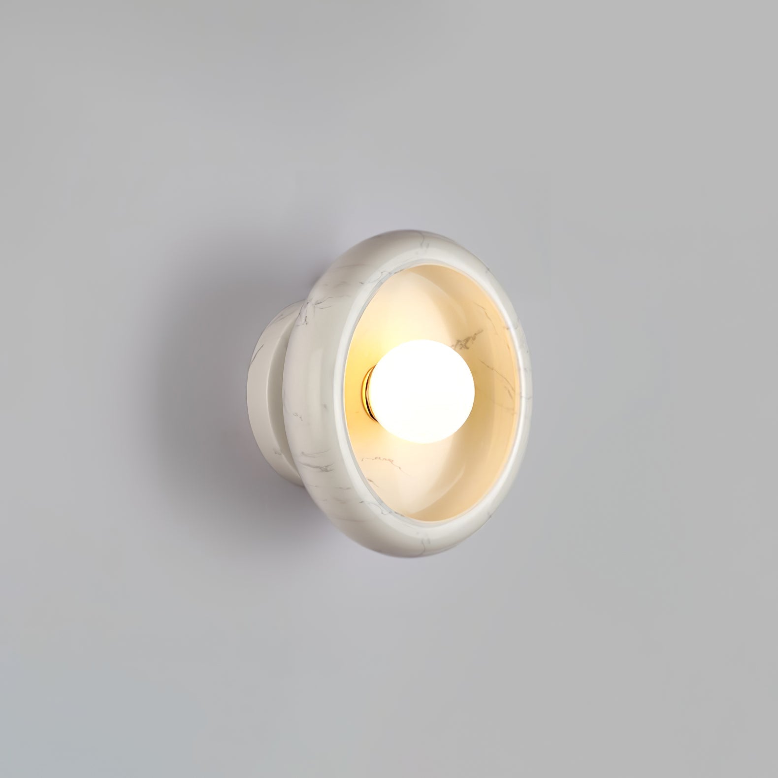 Applique murale moderne Hogne en Albâtre, Marbre Blanc jade