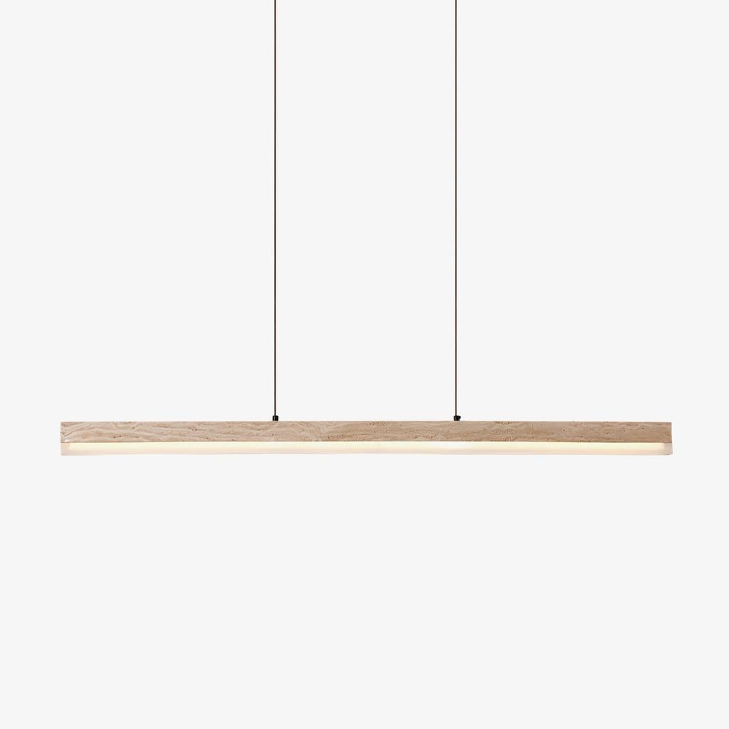 Suspension moderne Eren en Travertin jaune et noyer bois