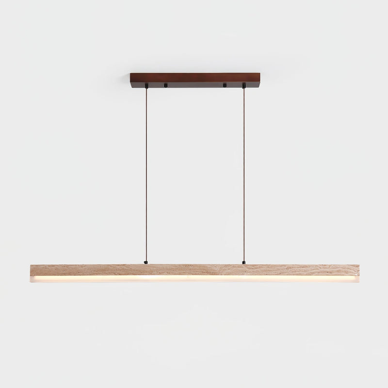 Suspension moderne Eren en Travertin jaune et noyer bois
