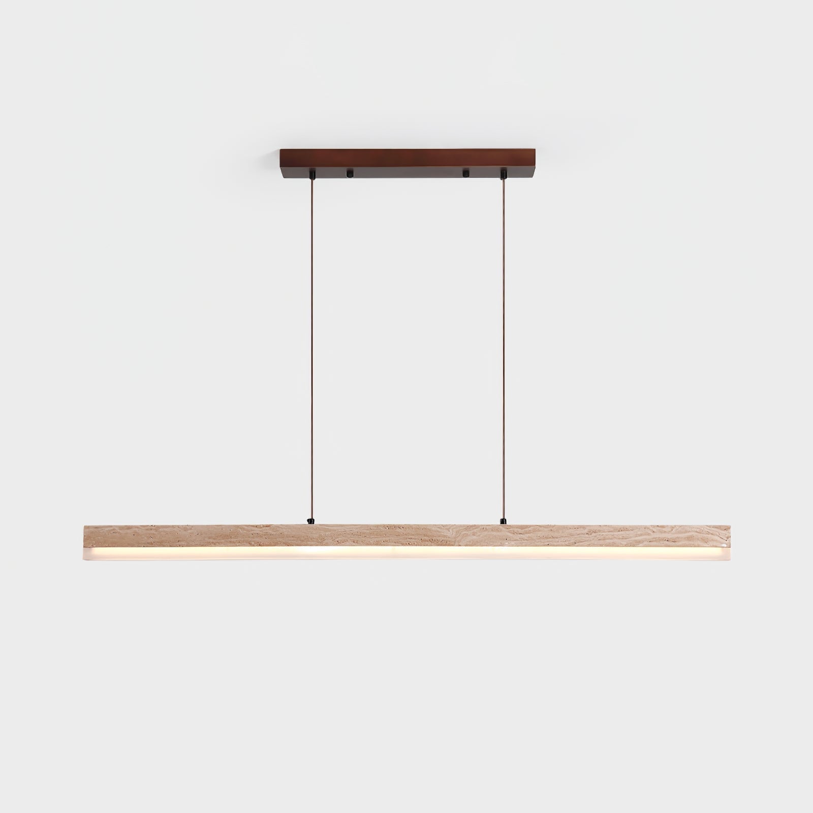 Suspension moderne Eren en Travertin jaune et noyer bois