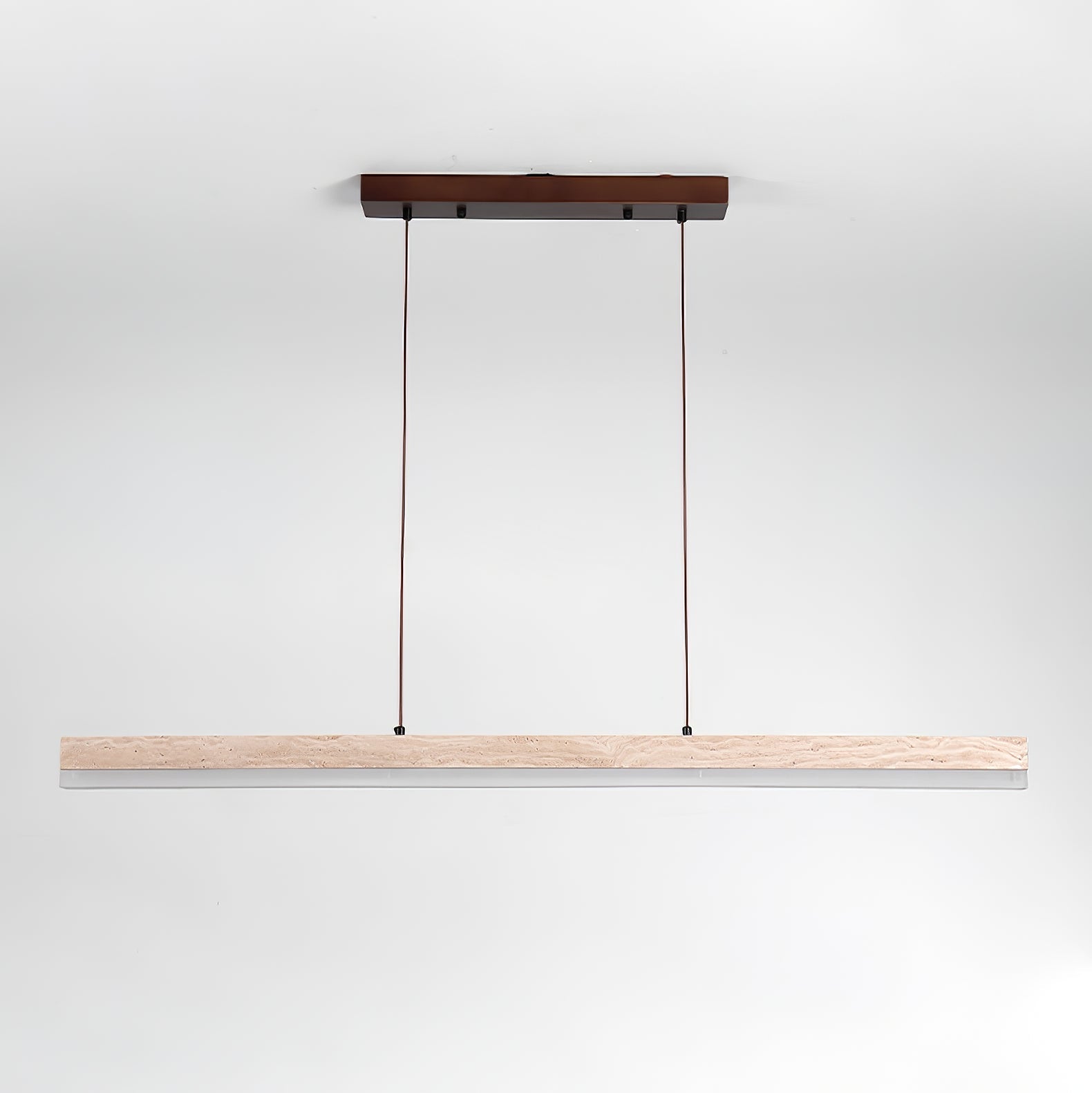 Suspension moderne Eren en Travertin jaune et noyer bois