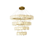 Lustre moderne Vernon en Albâtre Or et blanc