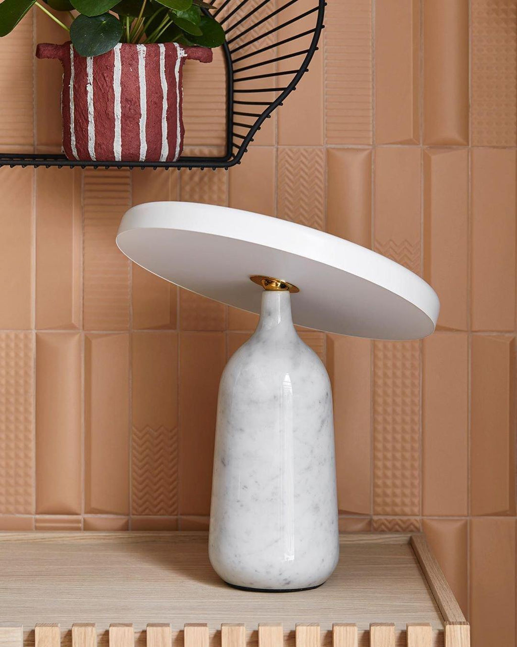 Lampe à poser moderne Dane en Métal Blanc