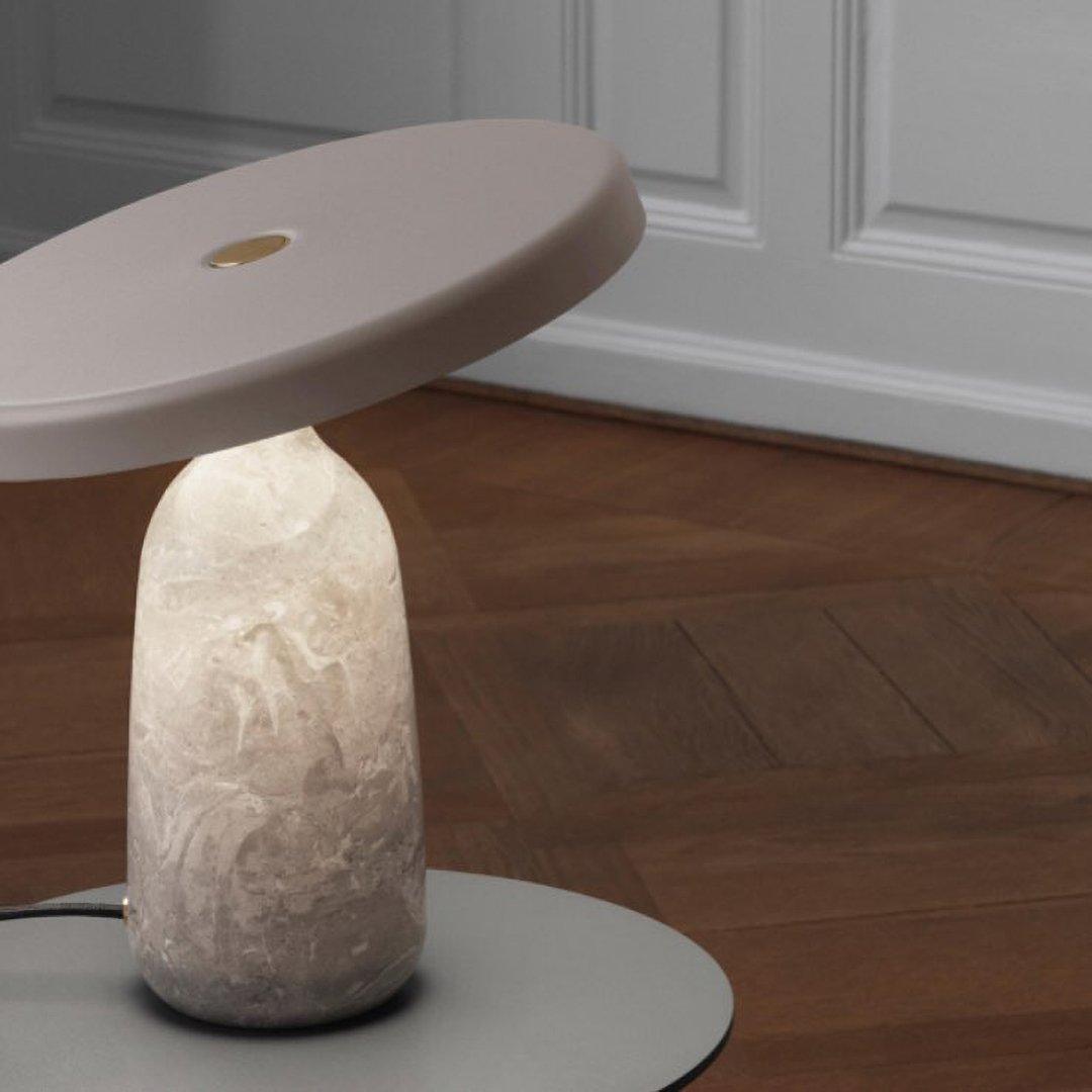 Lampe à poser moderne Dane en Métal Blanc
