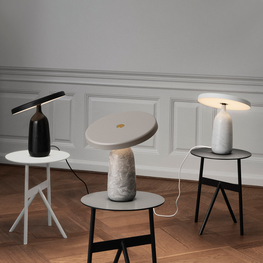 Lampe à poser moderne Dane en Métal Gris