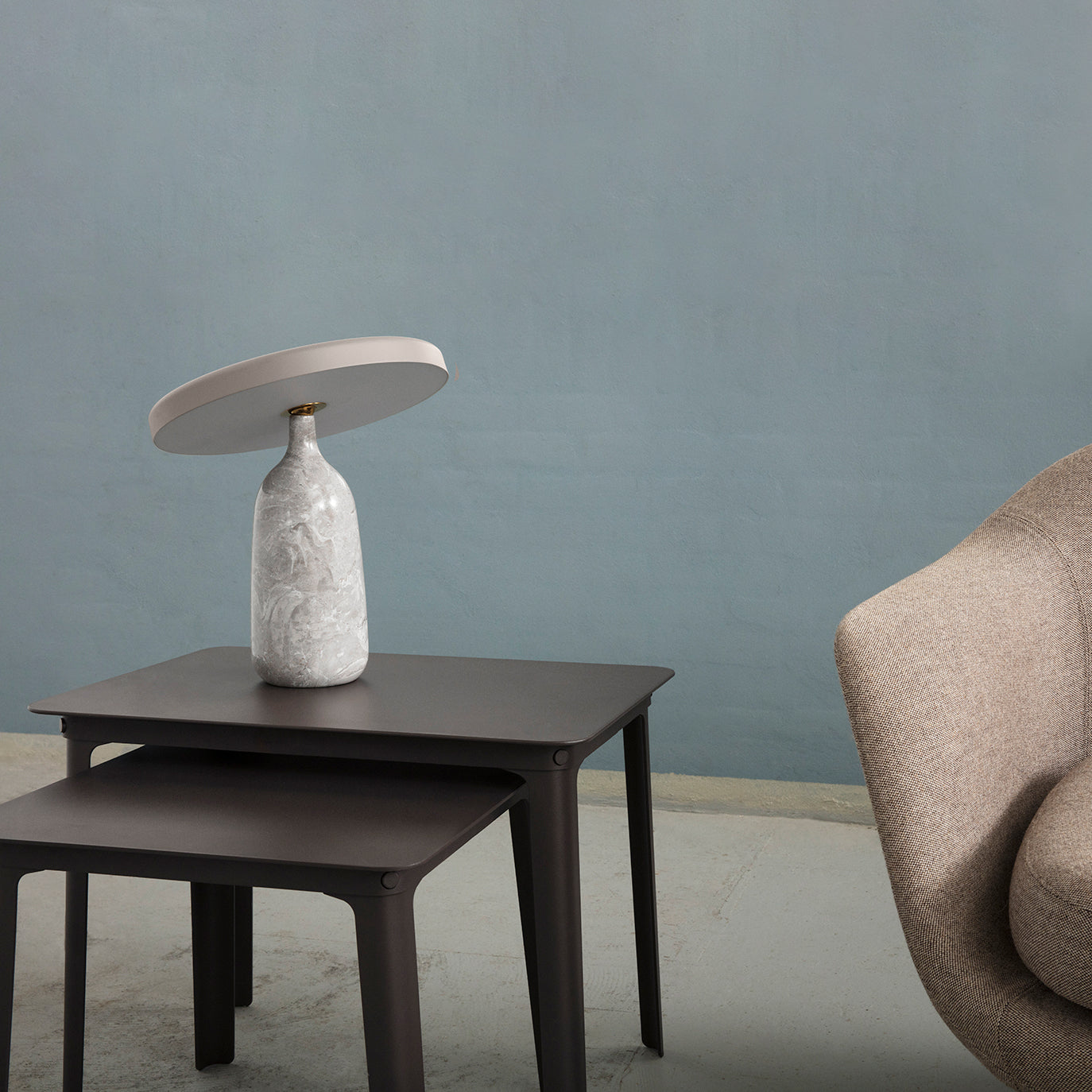 Lampe à poser moderne Dane en Métal Gris