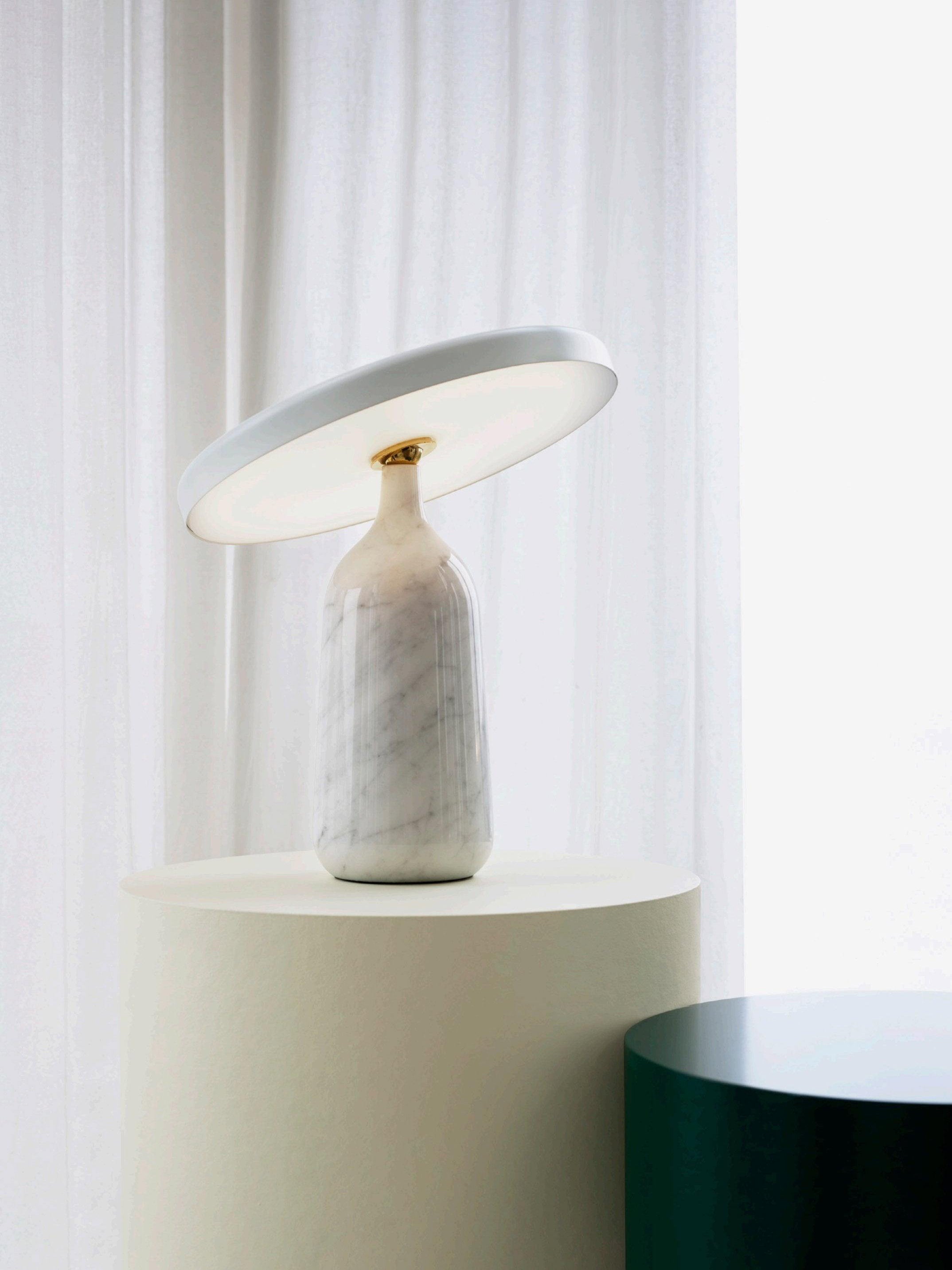 Lampe à poser moderne Dane en Métal Blanc