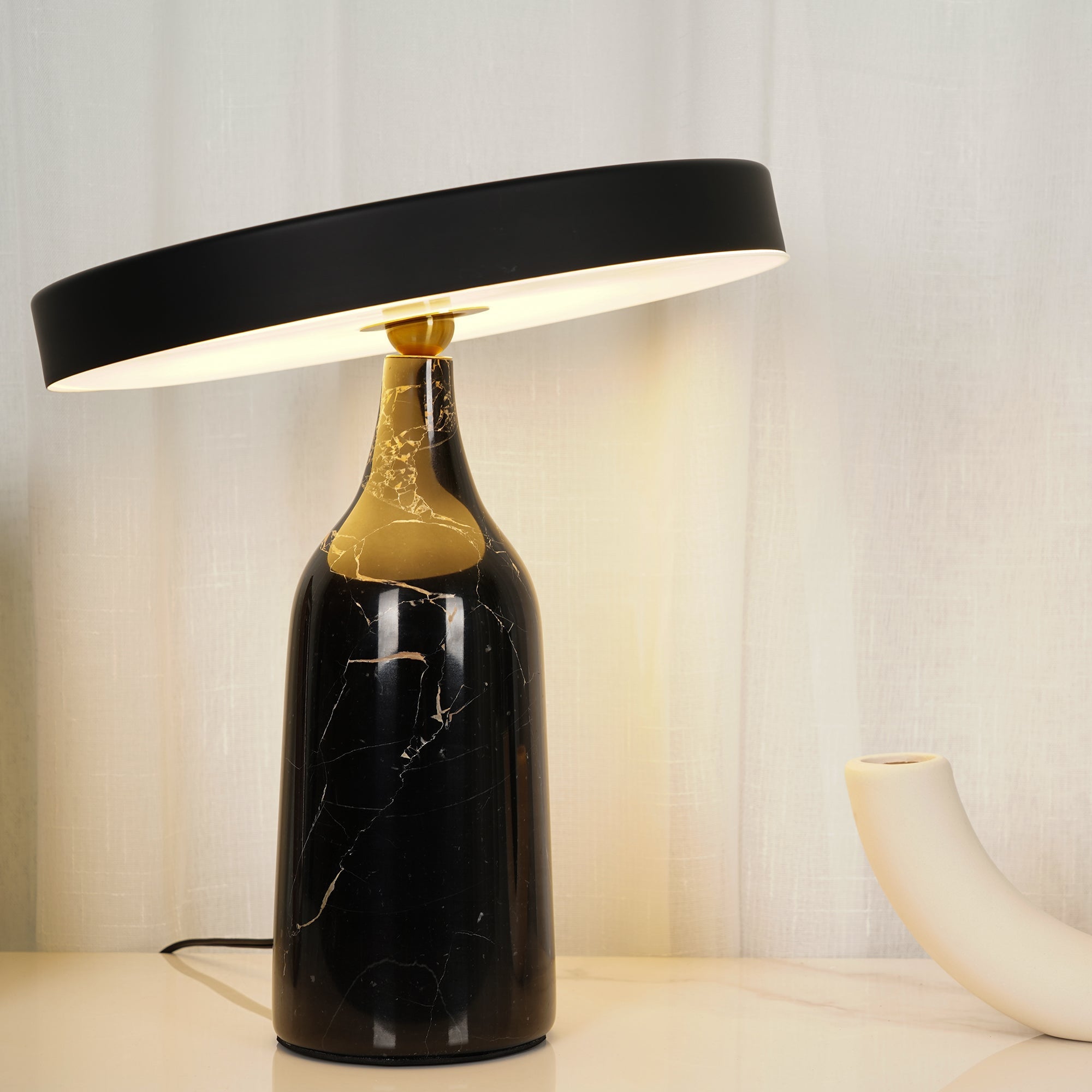 Lampe à poser moderne Dane en Métal Blanc