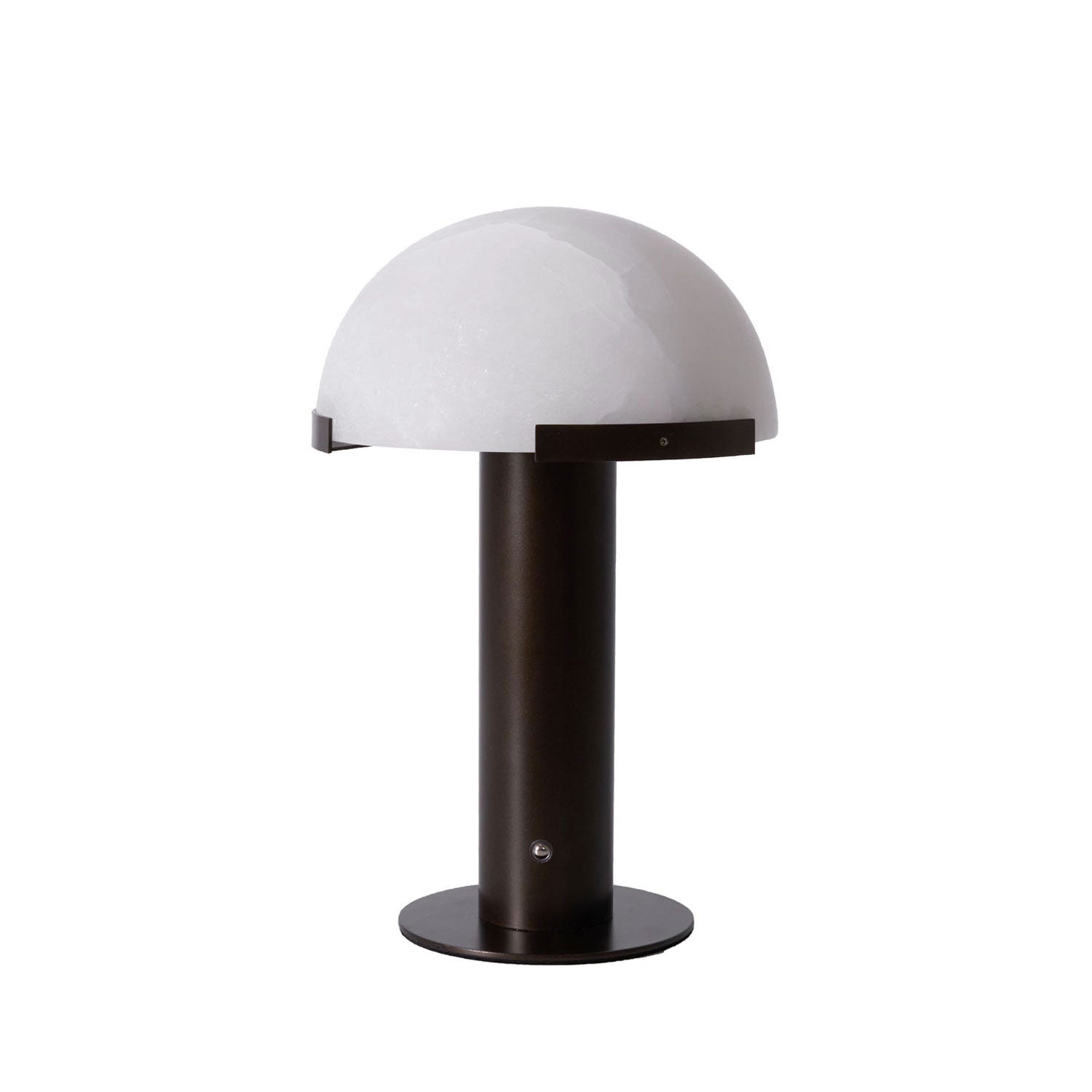 Lampe à poser moderne Grettir en Albâtre Or et blanc verre