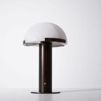 Lampe à poser moderne Grettir en Or et albâtre blanc
