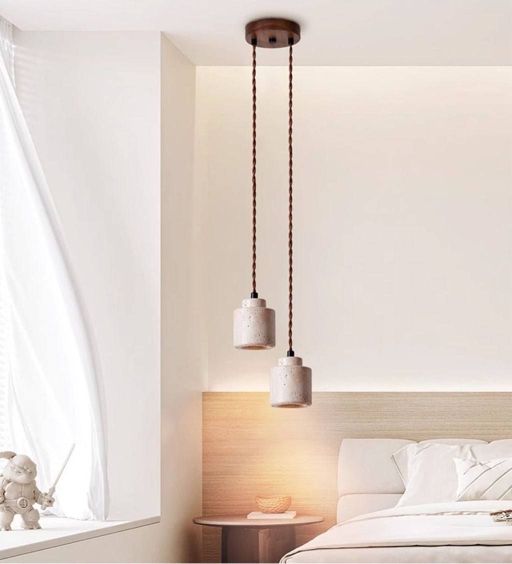 Suspension moderne Onyx en Travertin jaune