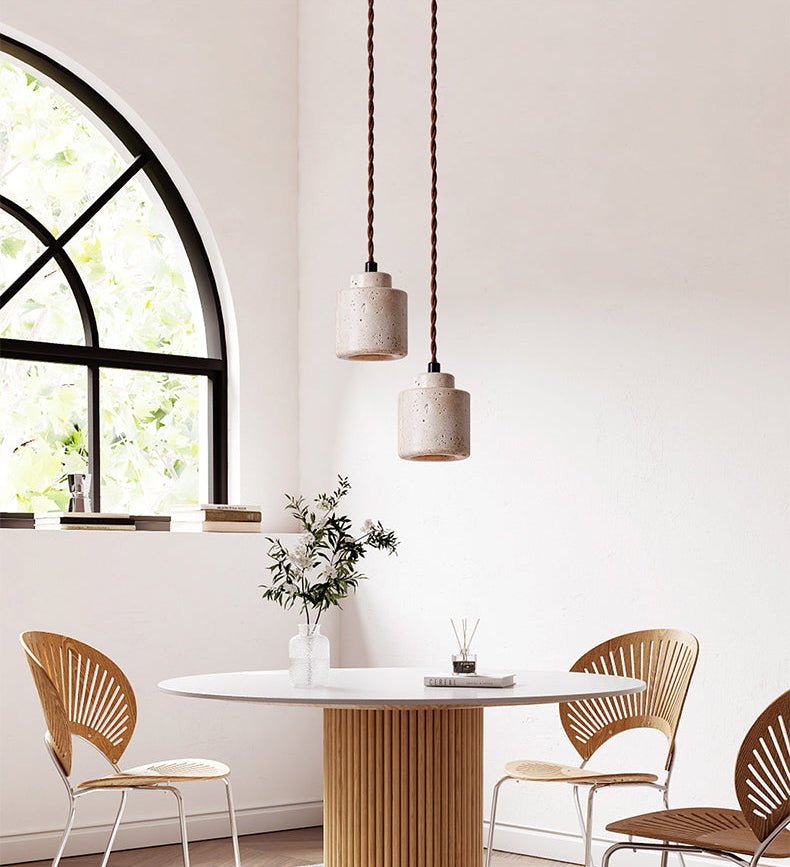 Suspension moderne Onyx en Travertin jaune