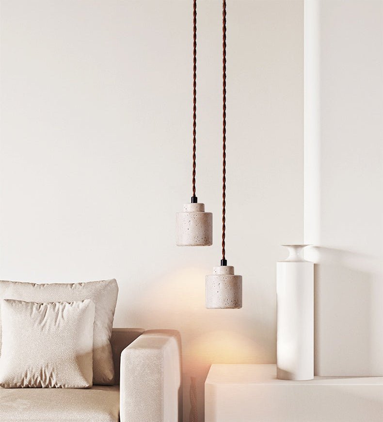 Suspension moderne Onyx en Travertin jaune