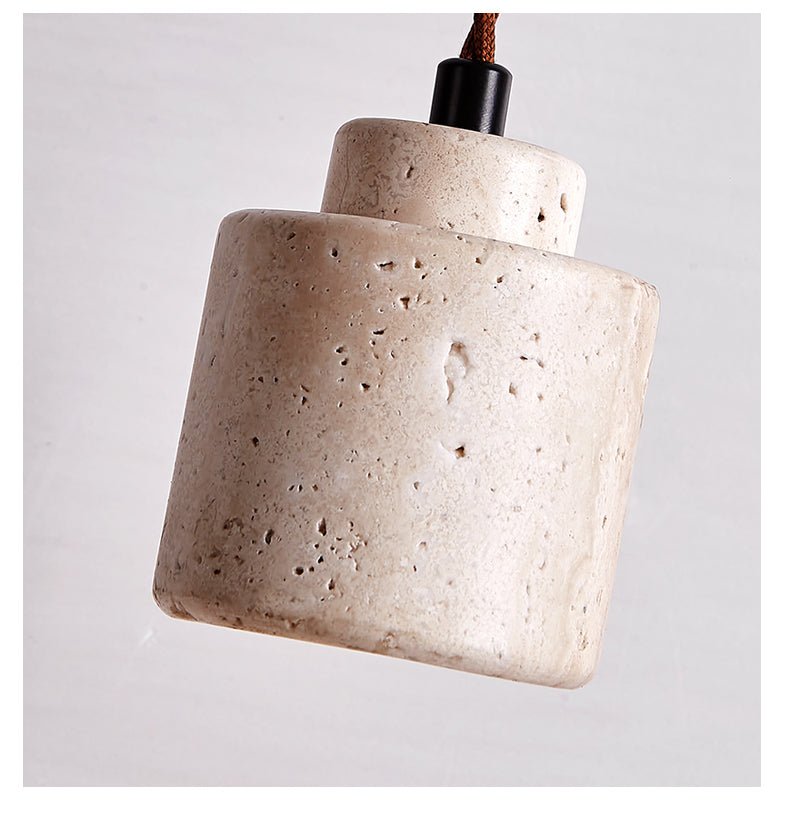 Suspension moderne Onyx en Travertin jaune