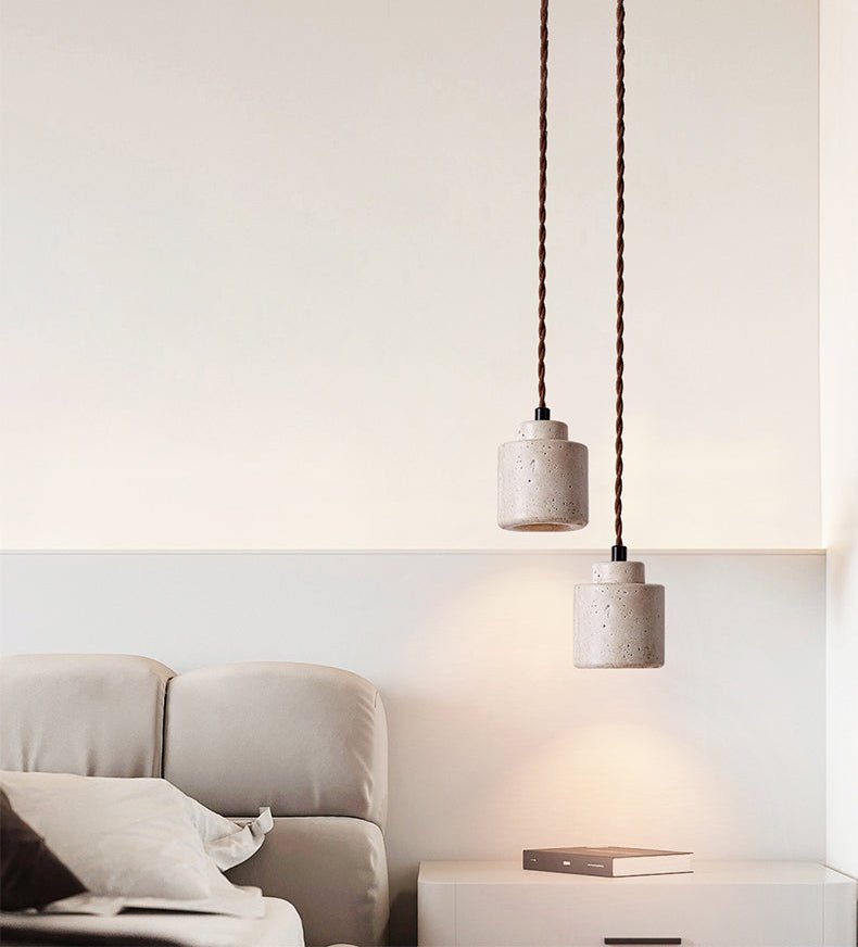 Suspension moderne Onyx en Travertin jaune