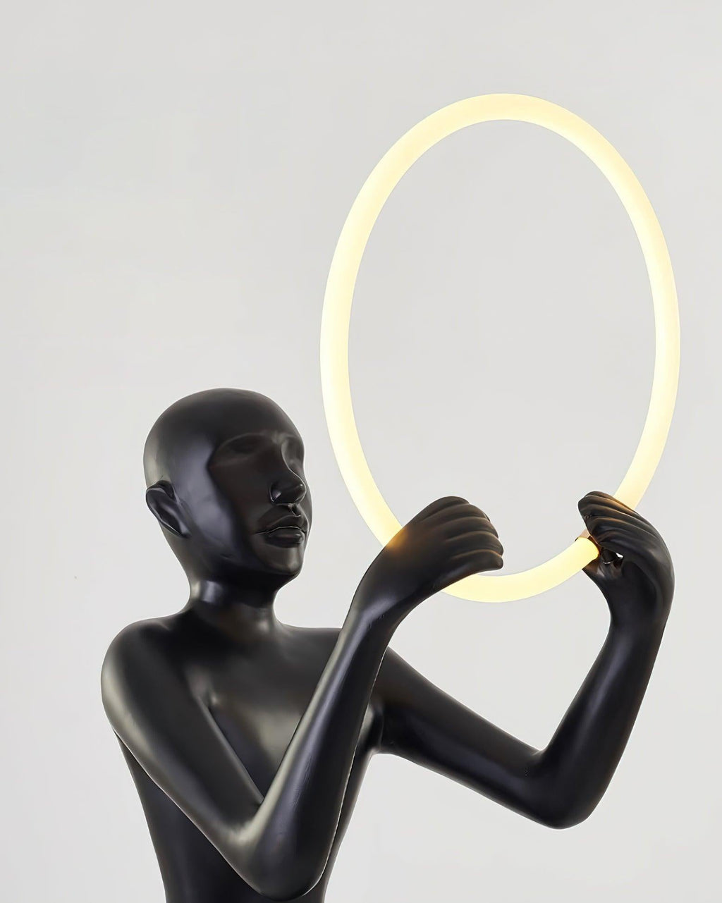 Lampadaire moderne Tormod en Bleu et blanc marbre