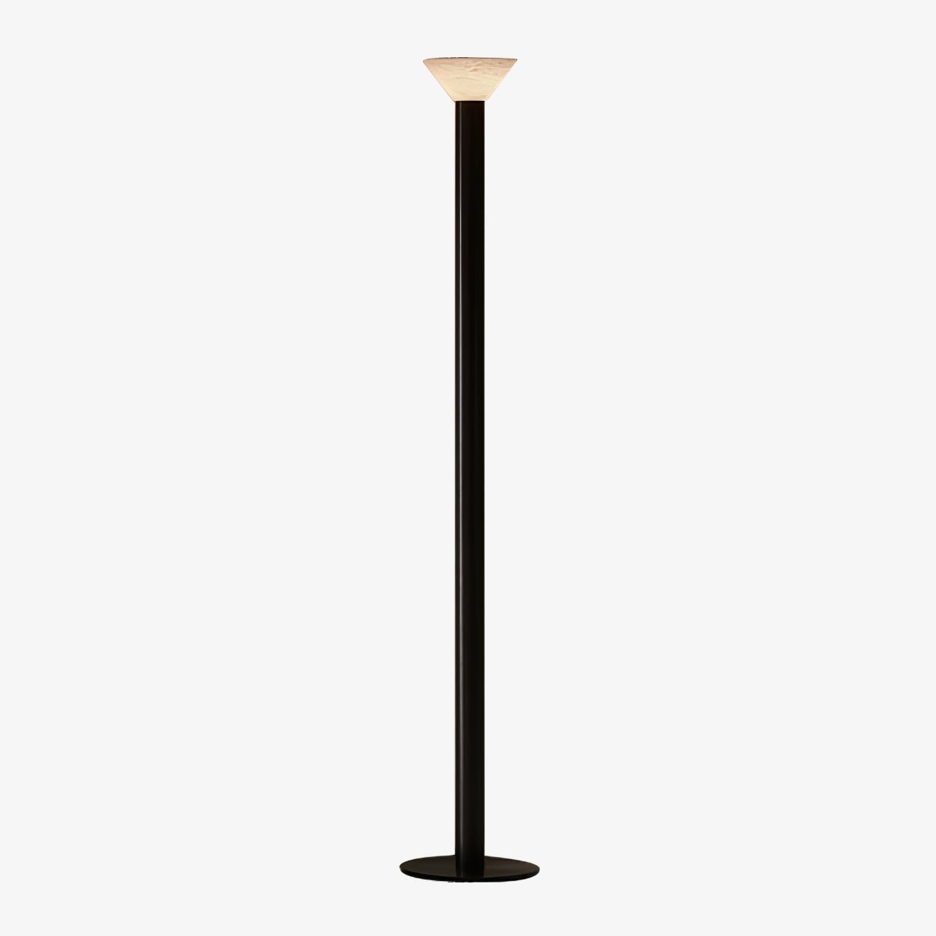 Lampadaire moderne Clyde en Albâtre Chrome