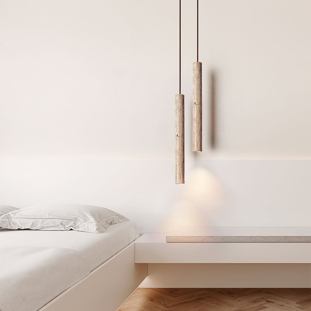 Suspension moderne Assar en Travertin jaune