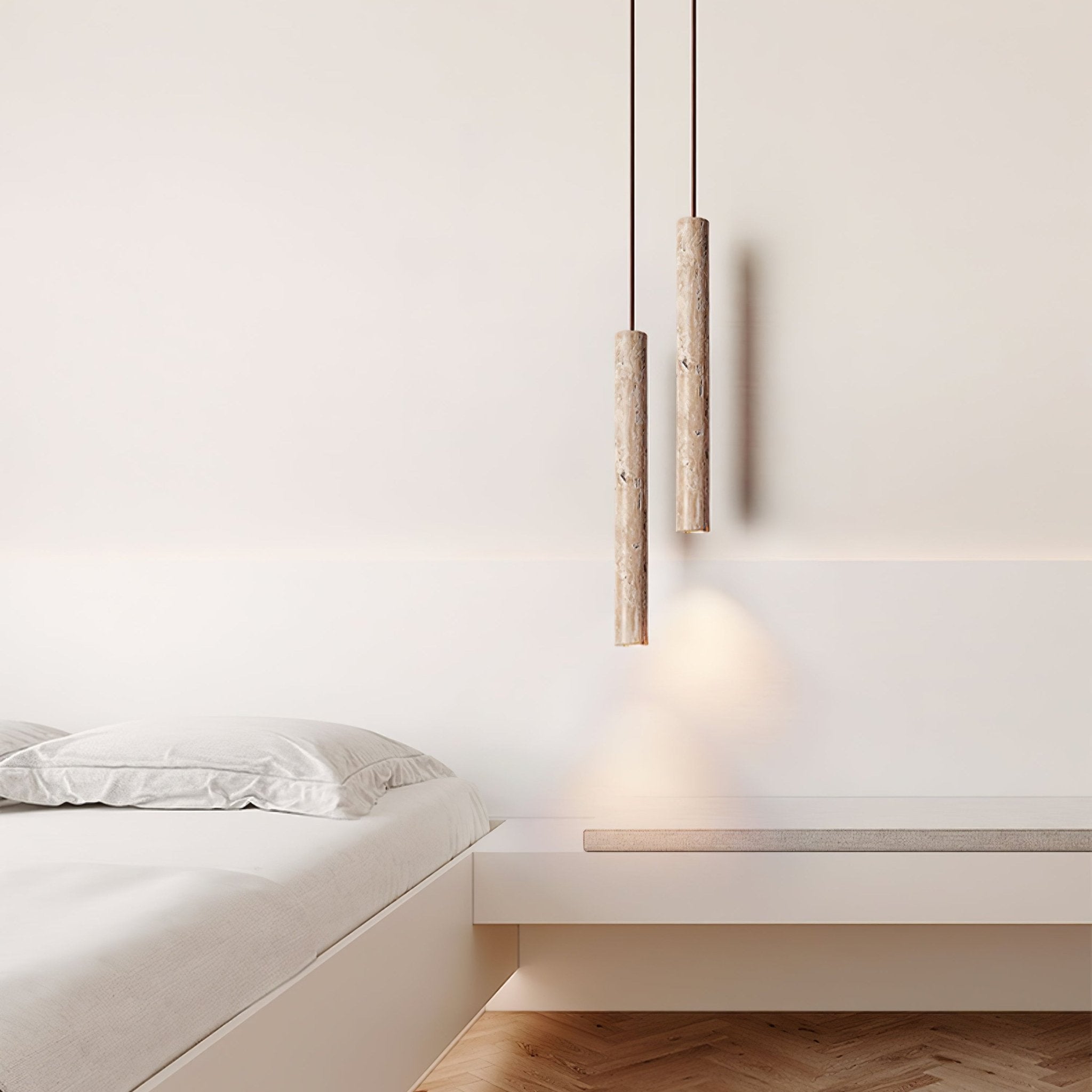 Suspension moderne Assar en Travertin jaune