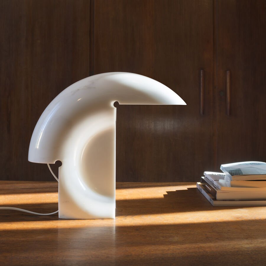 Lampe à poser moderne Braxton en résine Blanc