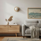 Applique murale moderne Gjermund en Travertin jaune et blanc