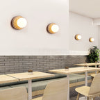 Applique murale moderne Gjermund en Travertin jaune et blanc
