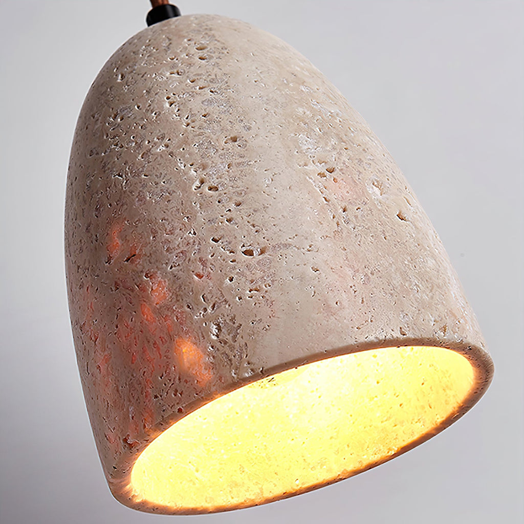Suspension moderne Kolbeinn en Travertin jaune