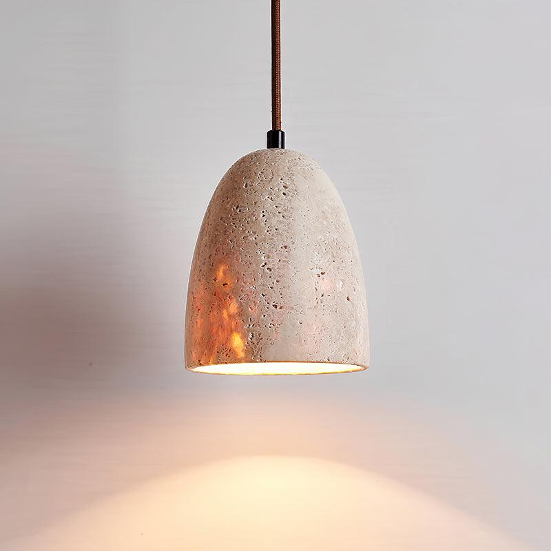 Suspension moderne Kolbeinn en Travertin jaune