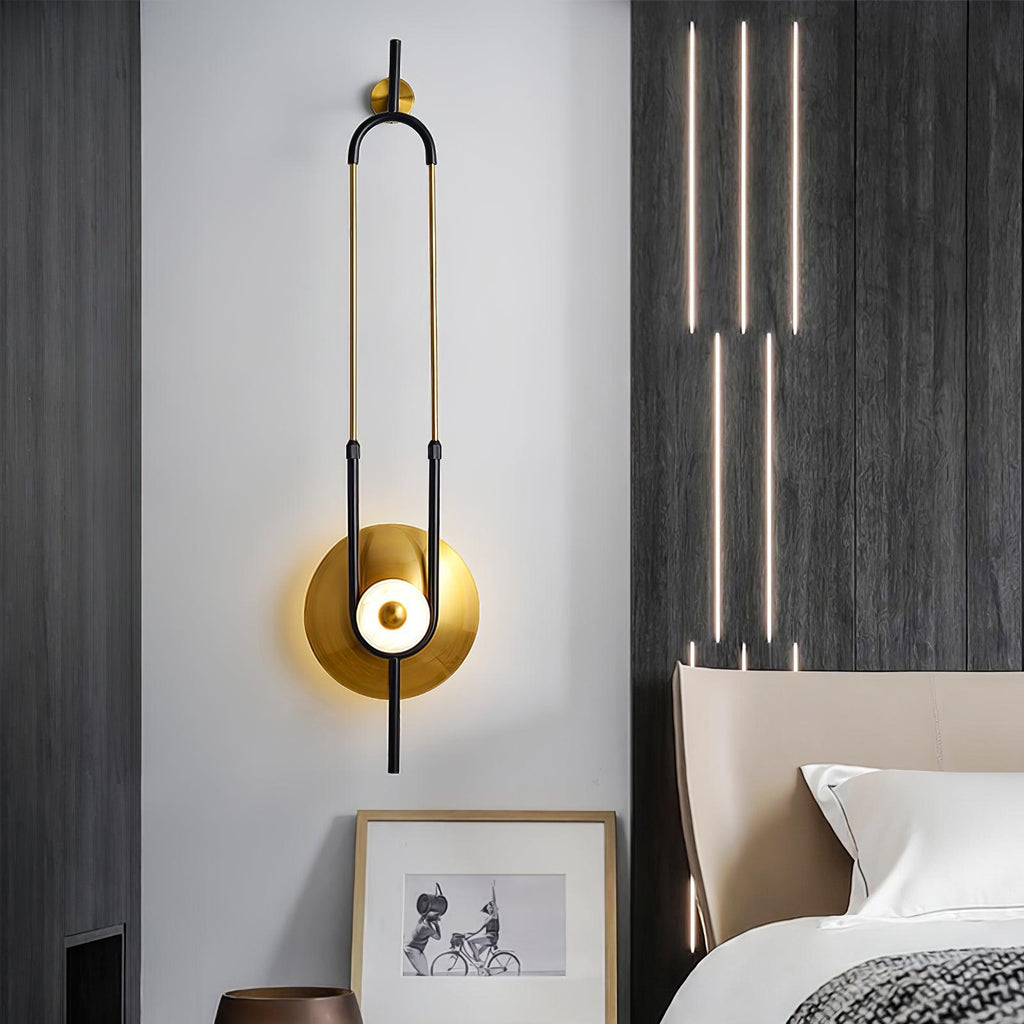 Applique murale moderne Reiulf en Marbre Or et blanc