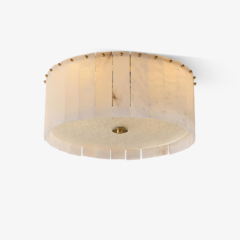 Plafonnier moderne Ensi en Albâtre Laiton et blanc