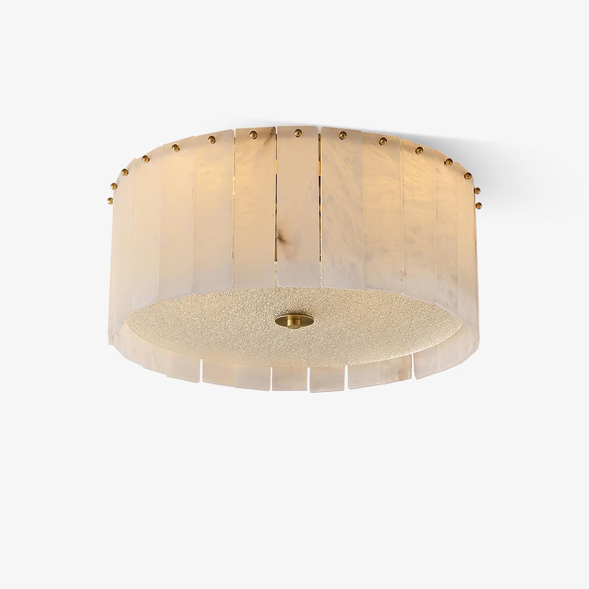 Plafonnier moderne Ensi en Albâtre Laiton et blanc