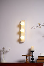 Applique murale moderne Teal en Travertin jaune et blanc