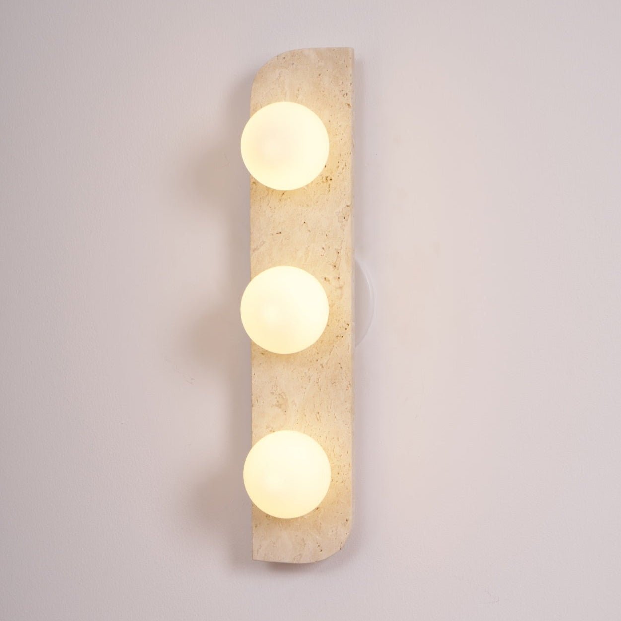 Applique murale moderne Teal en Travertin jaune et blanc