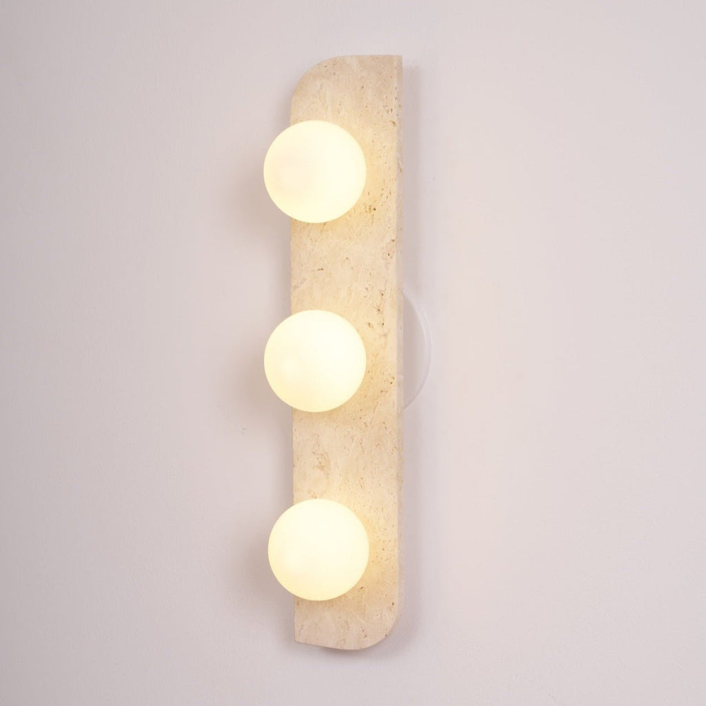 Applique murale moderne Teal en Travertin jaune et blanc