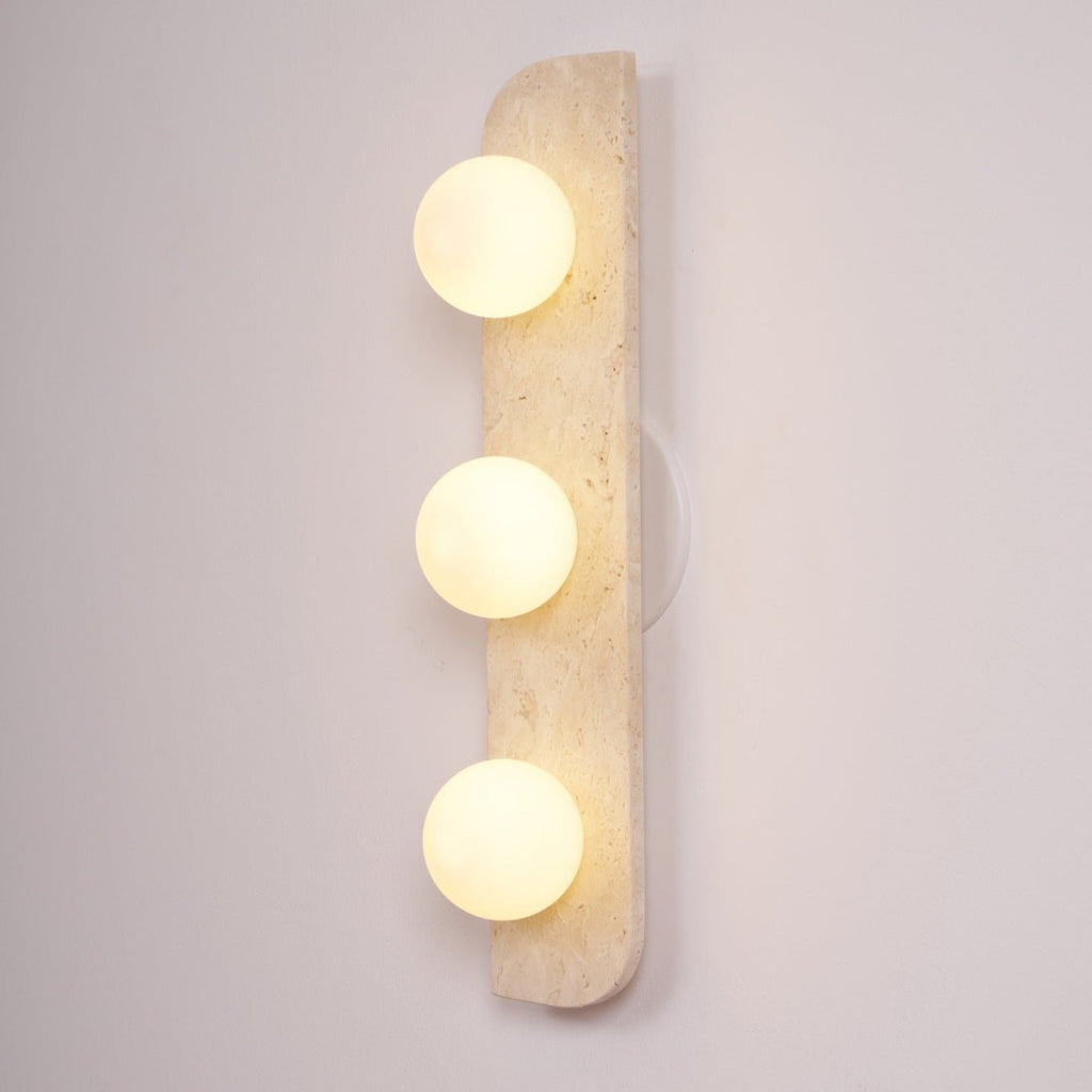 Applique murale moderne Teal en Travertin jaune et blanc