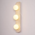 Applique murale moderne Teal en Travertin jaune et blanc