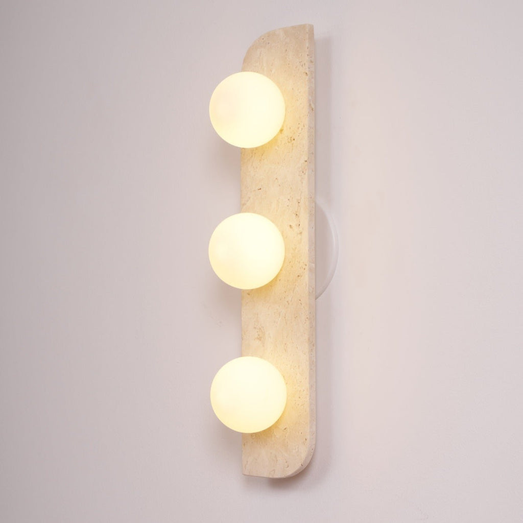 Applique murale moderne Teal en Travertin jaune et blanc
