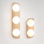 Applique murale moderne Teal en Travertin jaune et blanc