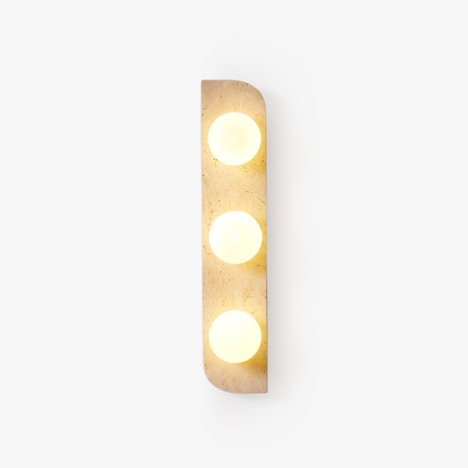 Applique murale moderne Teal en Travertin jaune et blanc