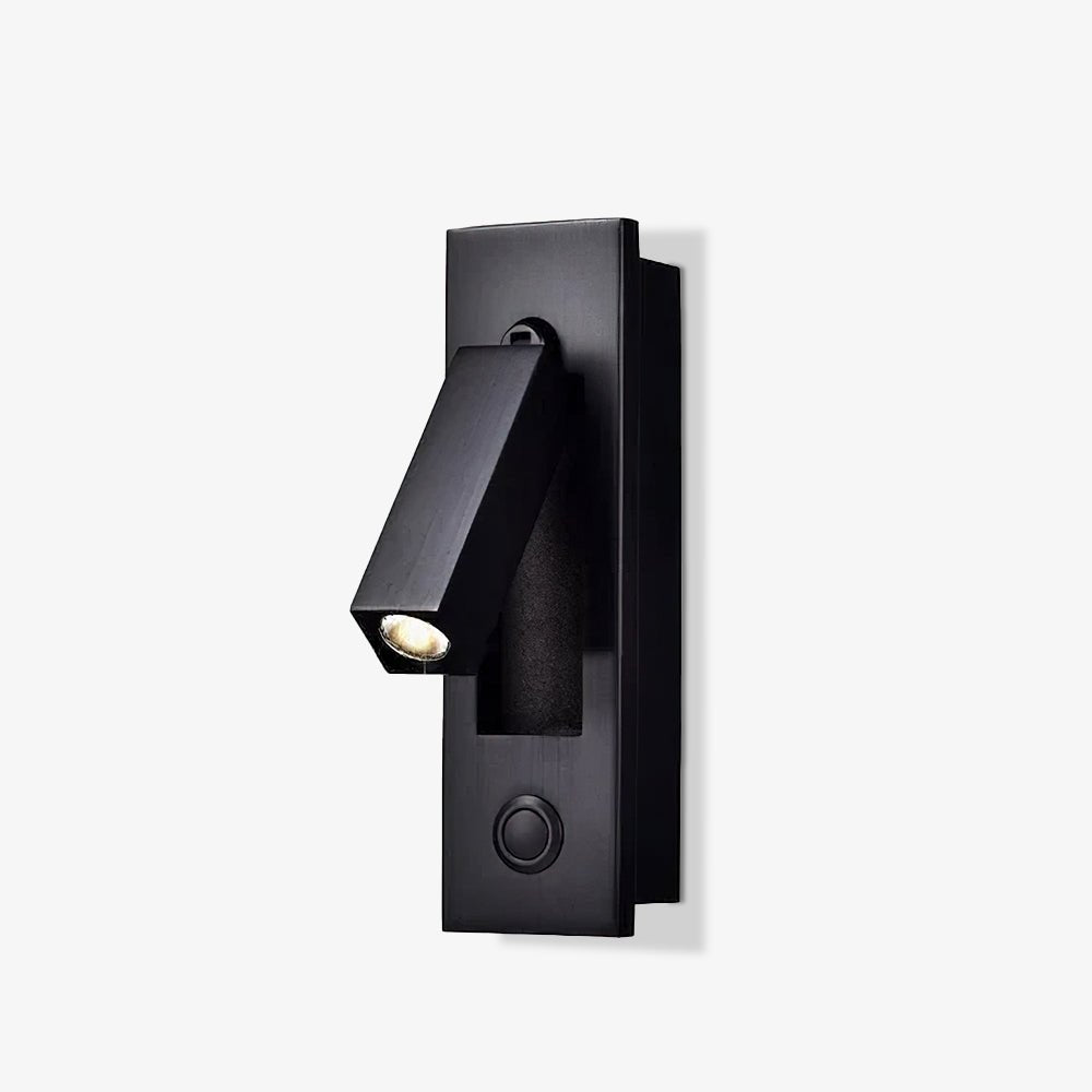Applique murale moderne Norte en Alliage d'aluminium Mat noir et cuivre