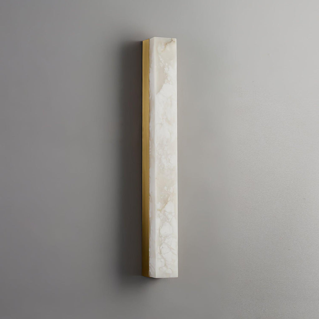 Applique murale moderne Magnar en Albâtre Laiton et blanc