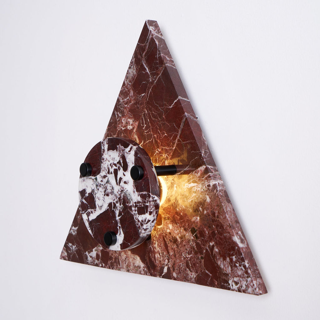 Applique murale moderne Kall en Marbre Rouge