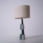 Lampe à poser moderne Dadi en Marbre Vert et blanc