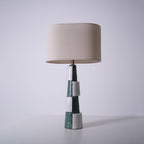 Lampe à poser moderne Dadi en Marbre Vert et blanc