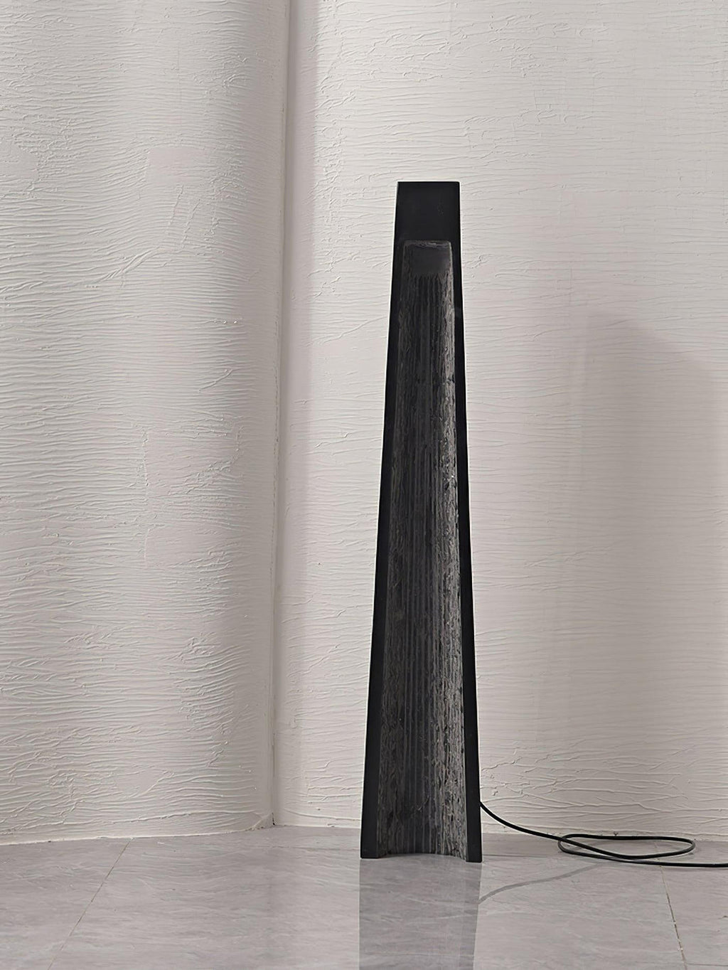 Lampadaire moderne Akseli en Noir marbre