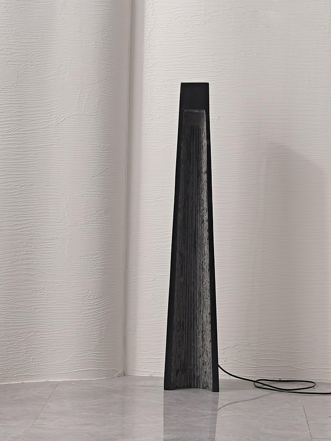 Lampadaire moderne Akseli en Noir marbre