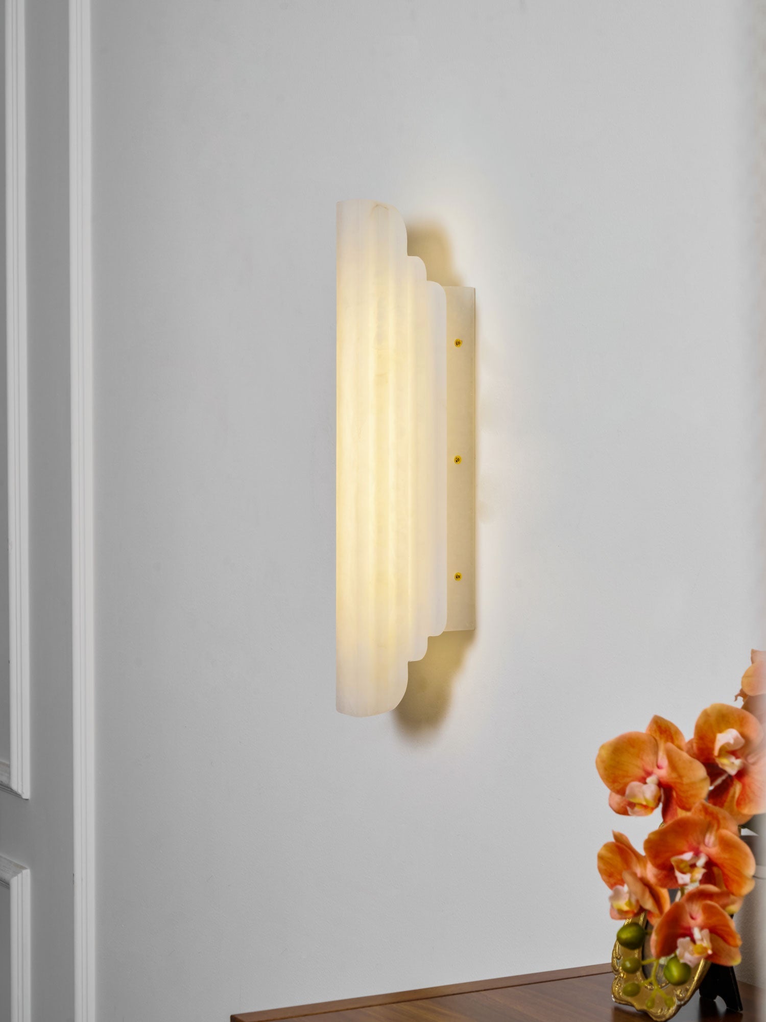Applique murale moderne Vas en Albâtre Blanc