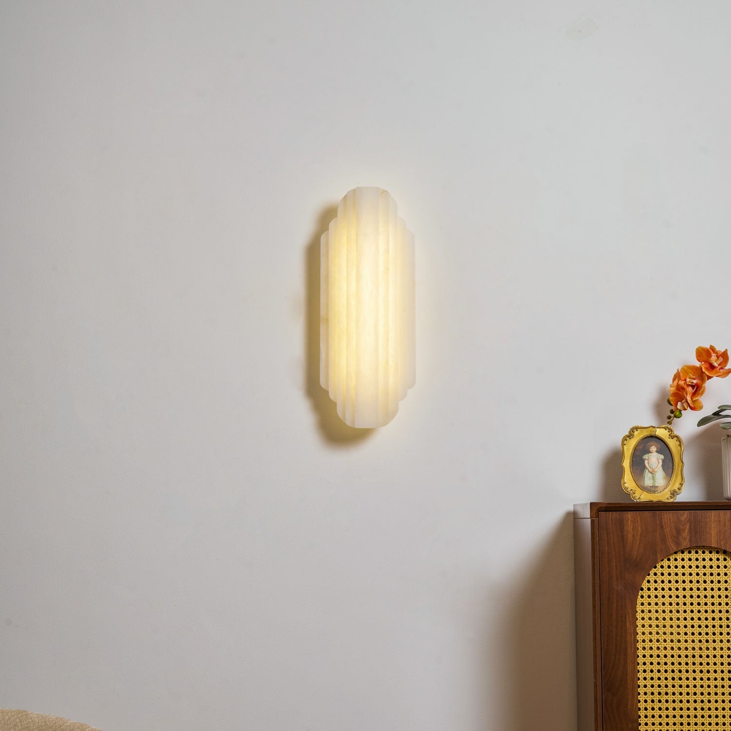 Applique murale moderne Vas en Albâtre Blanc