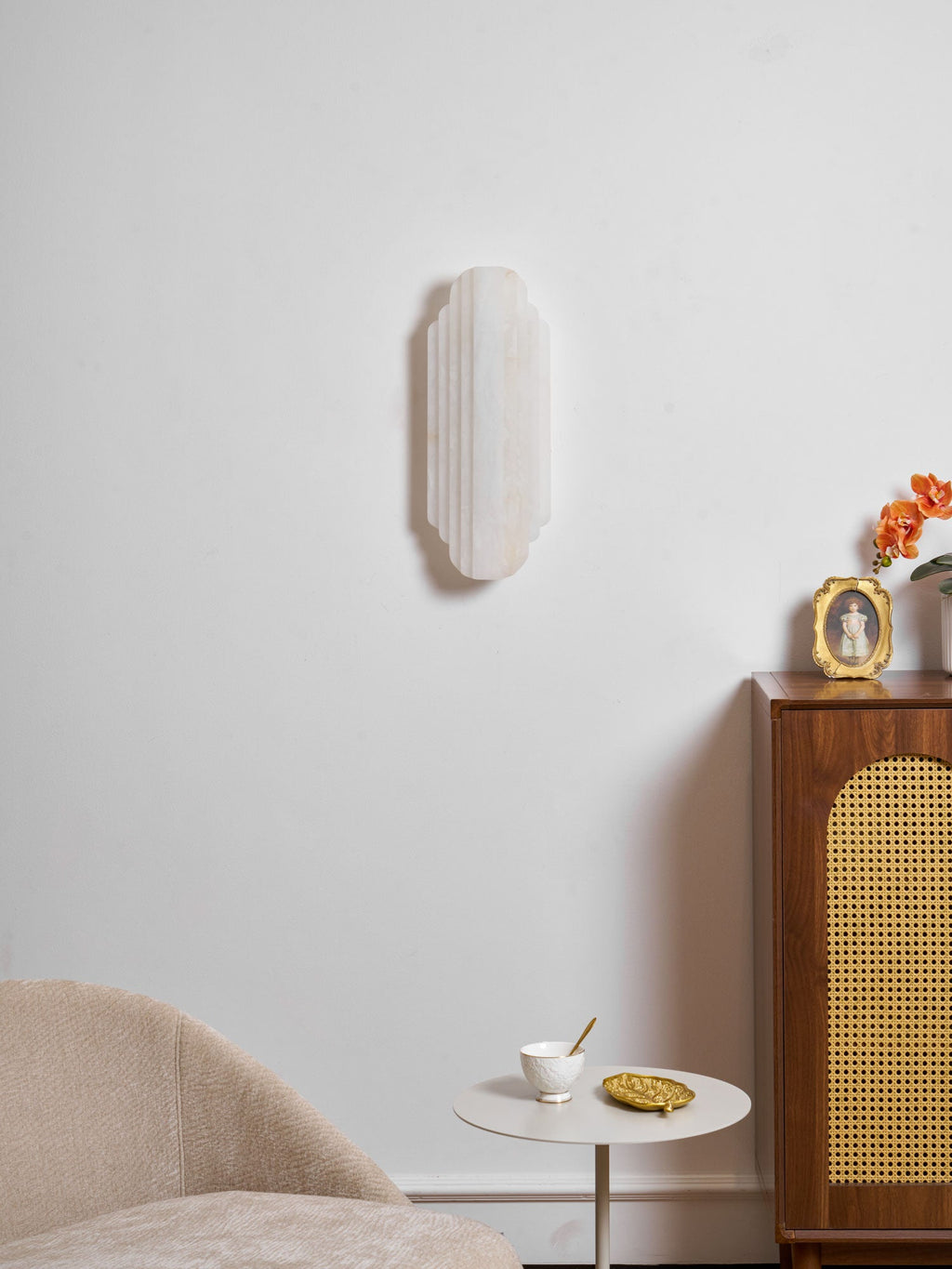 Applique murale moderne Vas en Albâtre Blanc