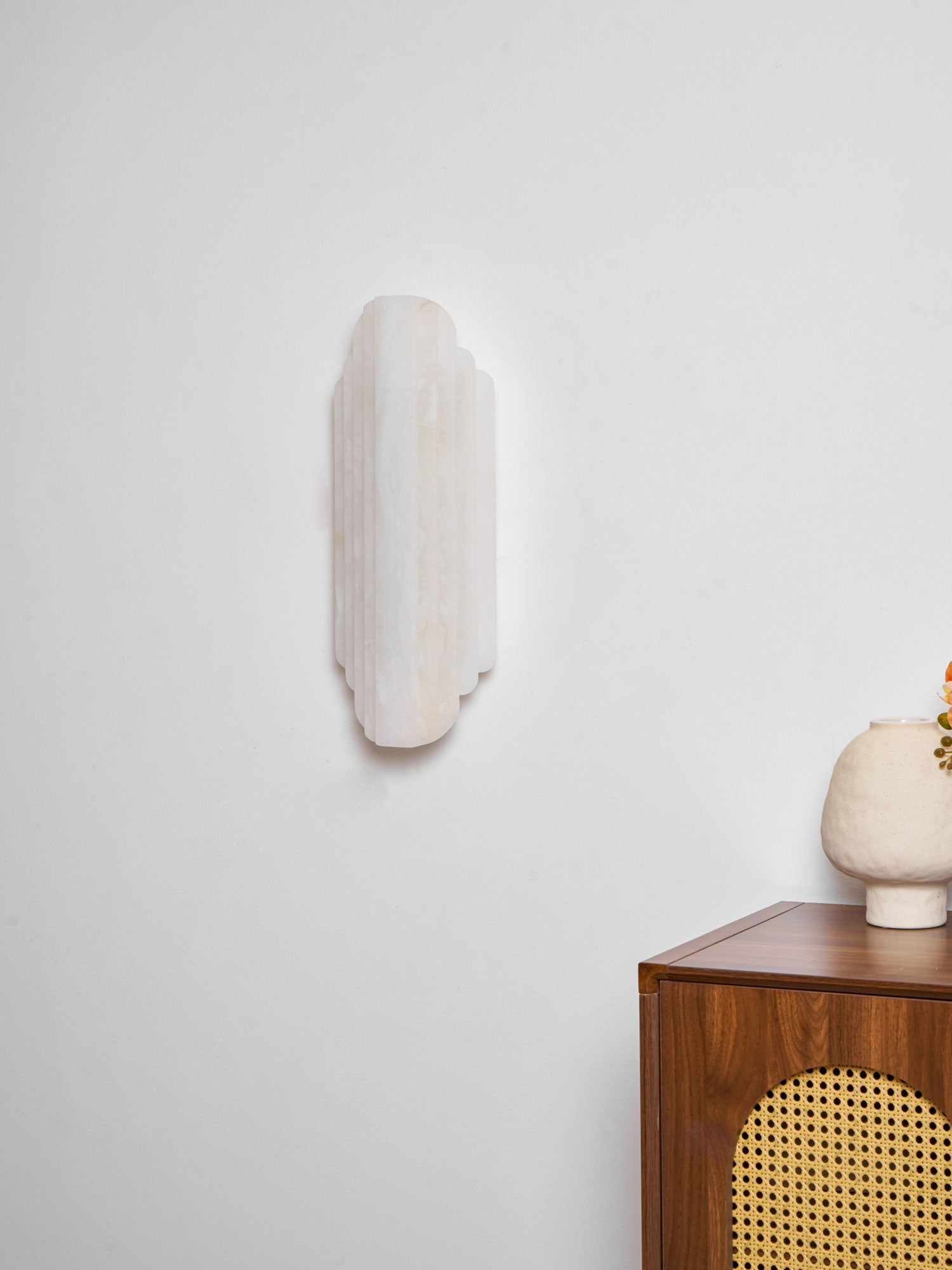 Applique murale moderne Vas en Albâtre Blanc